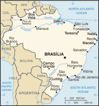 Map of Brazil Londrina Mission